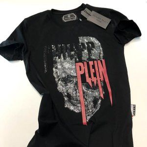 philipp plein black short sleeve tshirt